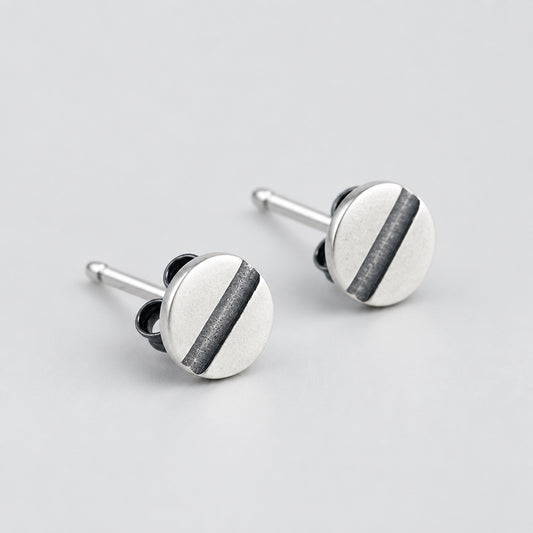 Sterling Silver Nail Stud Earrings Hypoallergenic Street-Style Design deideas