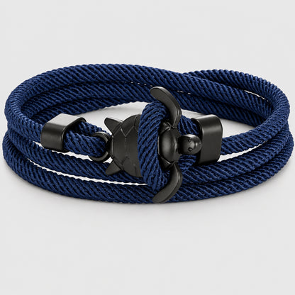 Sea Turtle Rope Bracelet  Hand-Braided Dark Blue Viking Style deideas