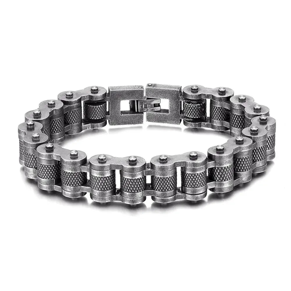 Iron Rider Punk Biker Chain Bracelet deideas