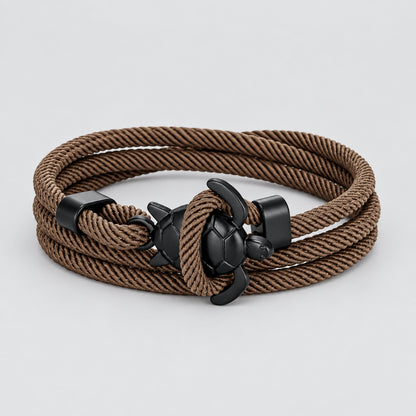 Sea Turtle Rope Bracelet  Hand-Braided Dark Blue Viking Style deideas