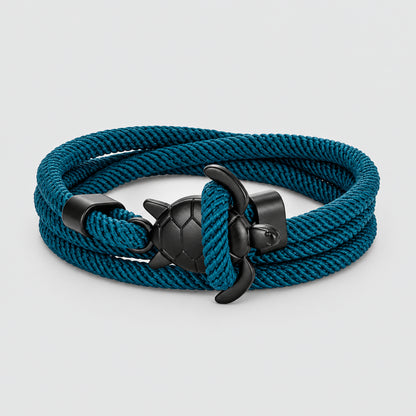 Sea Turtle Rope Bracelet  Hand-Braided Dark Blue Viking Style deideas