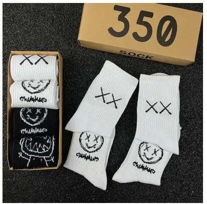 Cartoon Cotton-Blend Socks – Vibe, 4-Pair Set