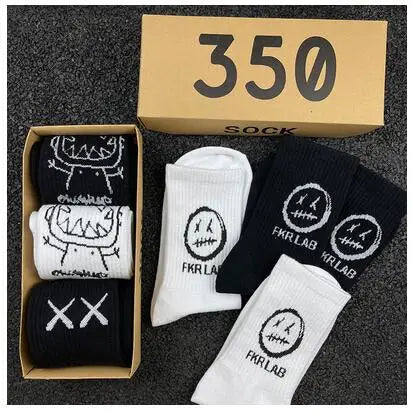 Cartoon Cotton-Blend Socks – Vibe, 4-Pair Set