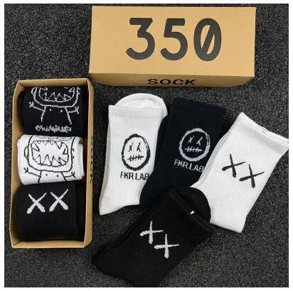 Cartoon Cotton-Blend Socks – Vibe, 4-Pair Set