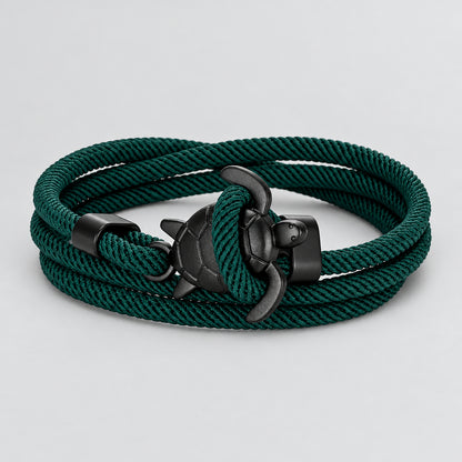 Sea Turtle Rope Bracelet  Hand-Braided Dark Blue Viking Style deideas