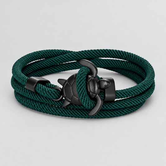 Sea Turtle Rope Bracelet  Hand-Braided Dark Blue Viking Style deideas