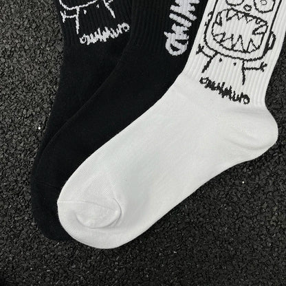 Cartoon Cotton-Blend Socks – Vibe, 4-Pair Set