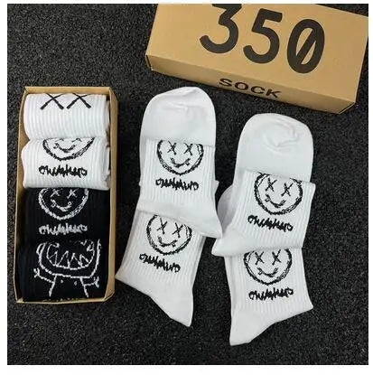 Cartoon Cotton-Blend Socks – Vibe, 4-Pair Set