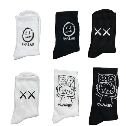 Cartoon Cotton-Blend Socks – Vibe, 4-Pair Set