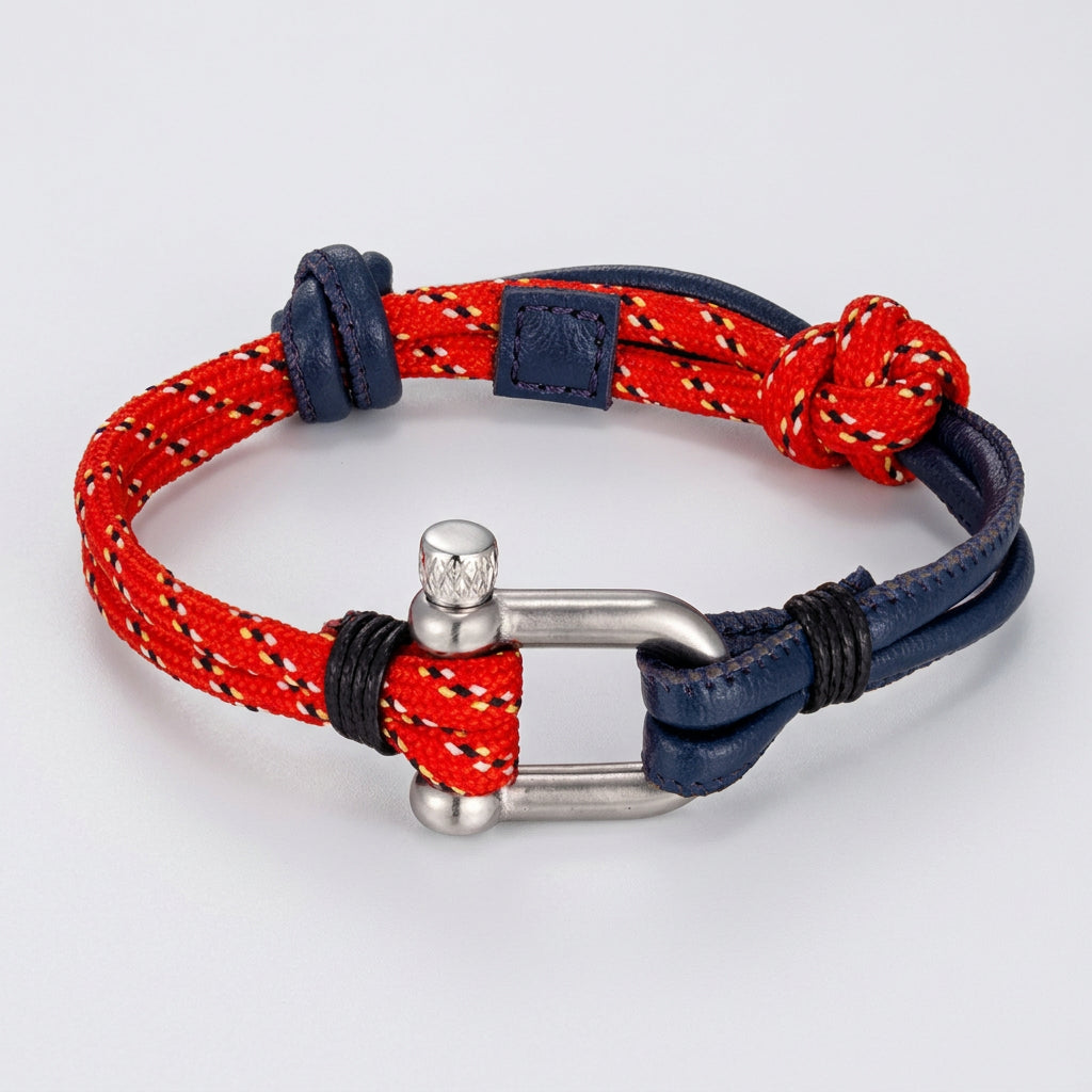 Navy Style Paracord Survival Bracelet U-Shaped Stainless Steel Shackle deideas