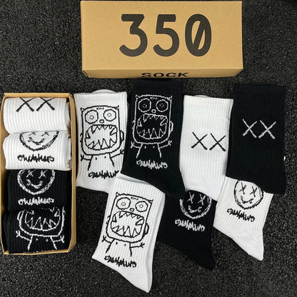 Cartoon Cotton-Blend Socks – Vibe, 4-Pair Set