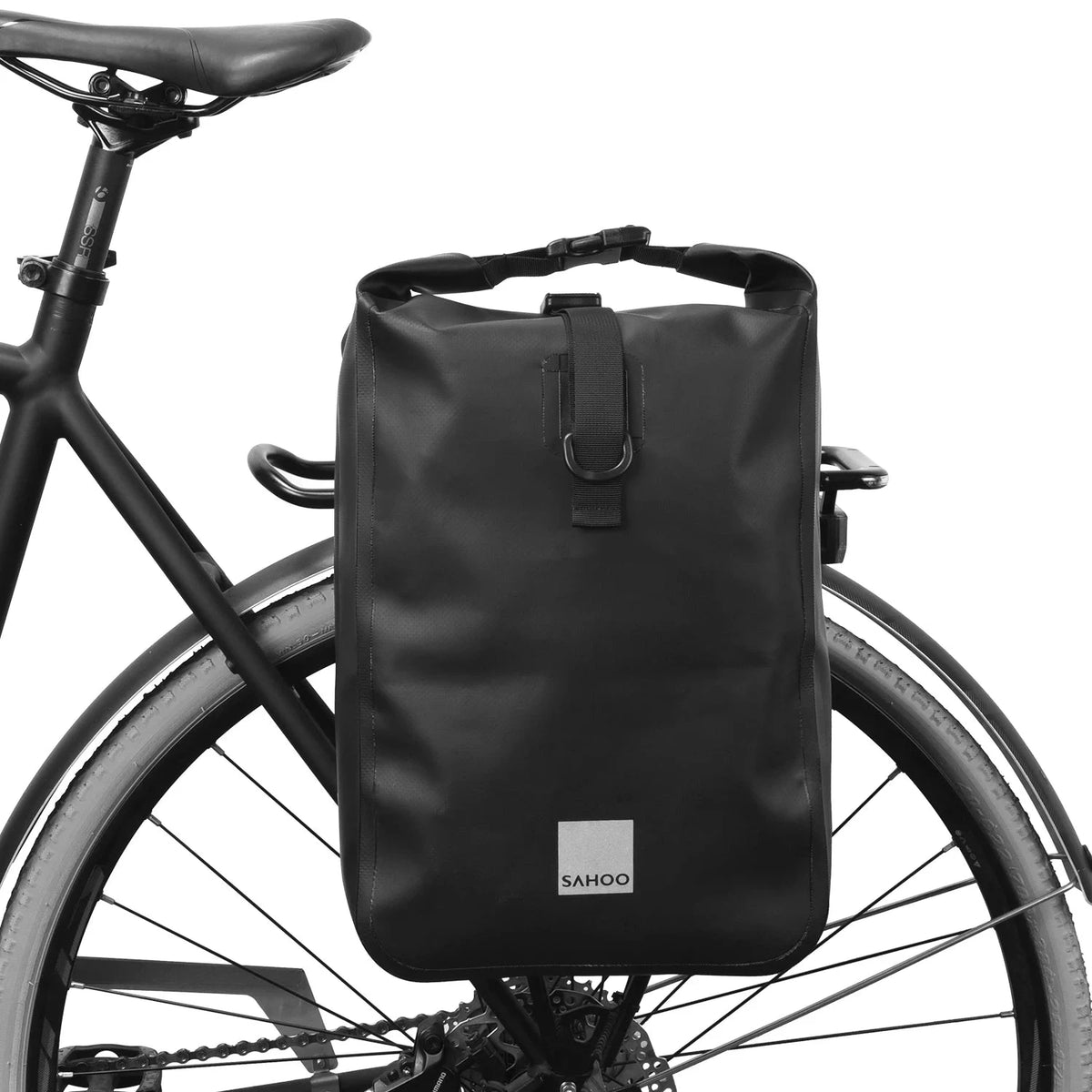 Waterproof Bike Rear Pannier Bag  10L Large Capacity with Reflective Strips deideas