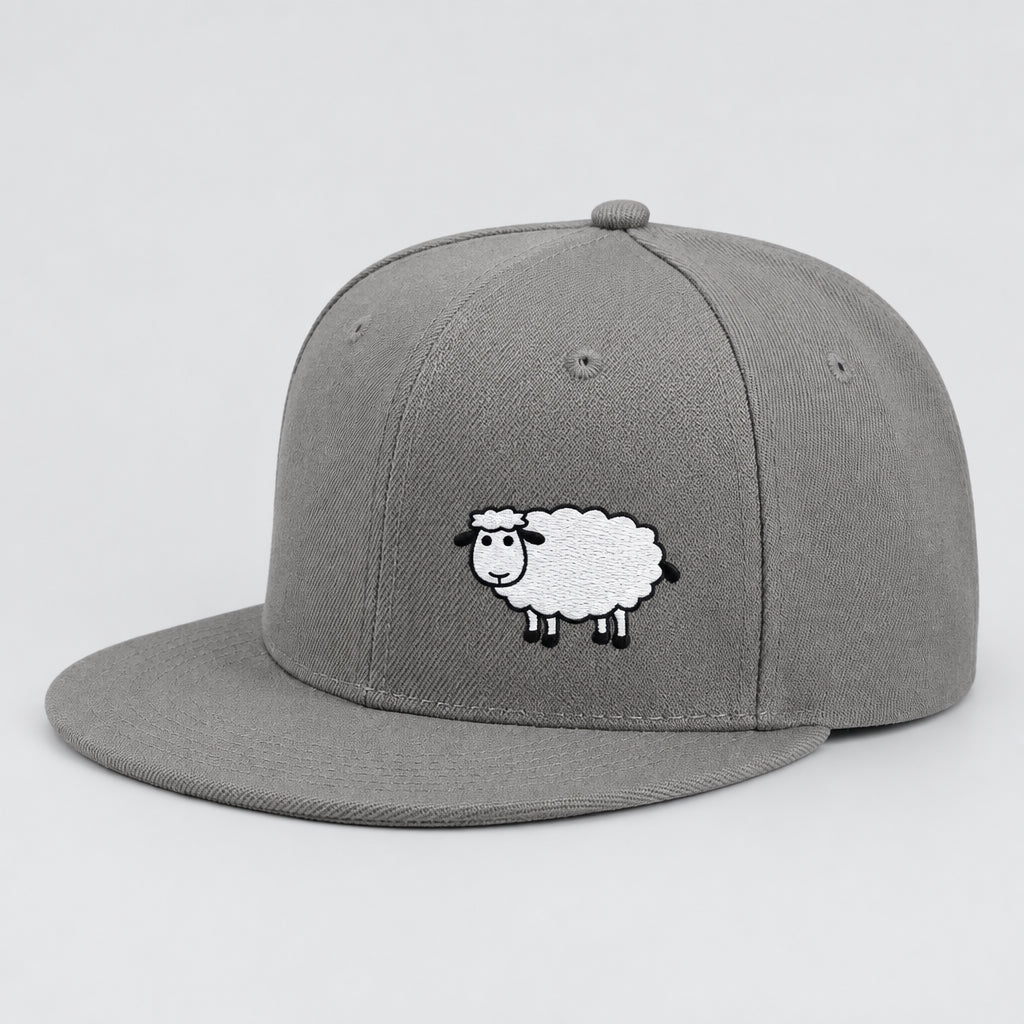 Sheep Graphic Baseball Cap – Adjustable Flat Brim Hat
