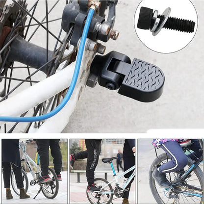 Folding rear pedals for bicycles Aluminum alloy non-slip footrests with quick release deideas