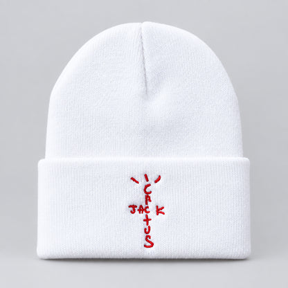 Bandana Graphic Cactus Embroidered Knit Beanie, One Size