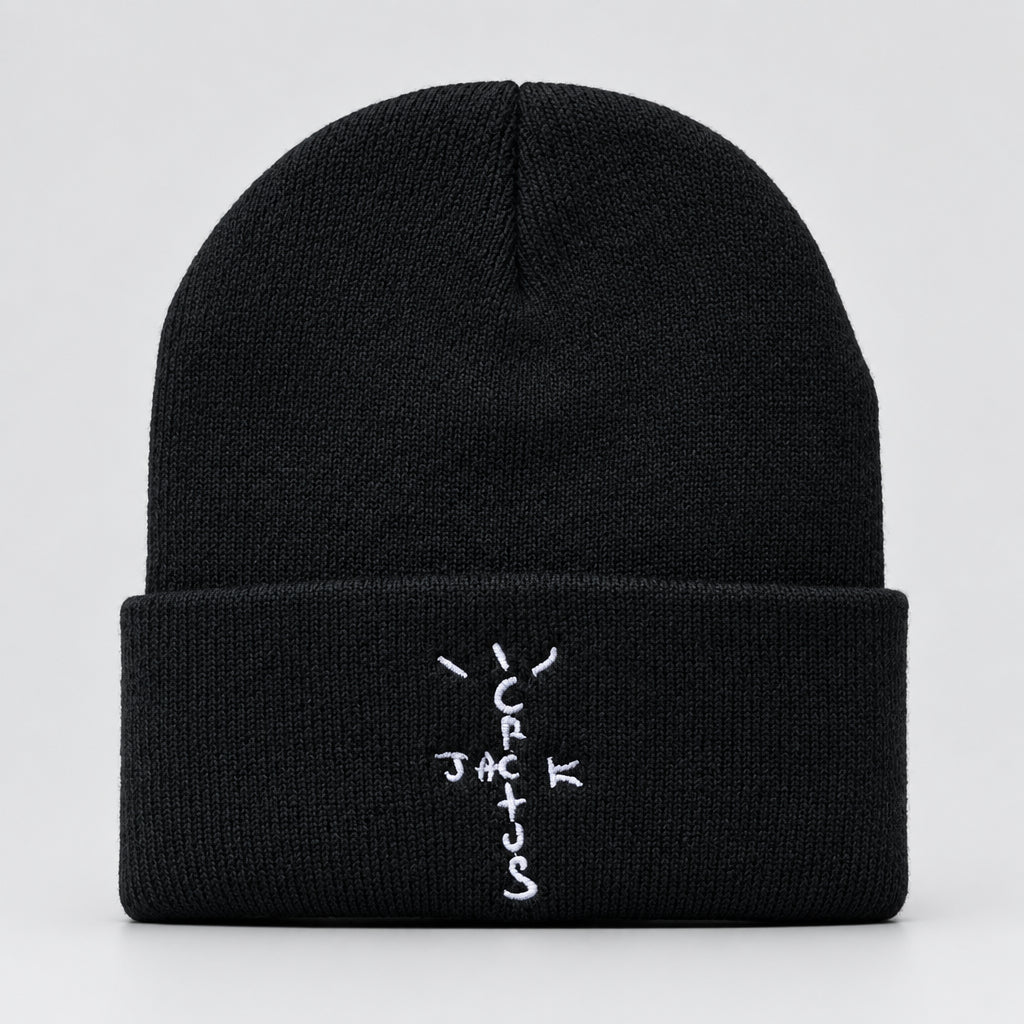 Bandana Graphic Cactus Embroidered Knit Beanie, One Size