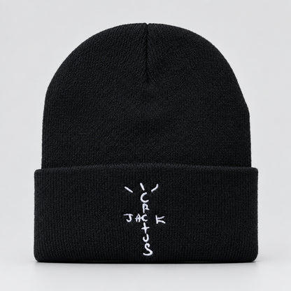 Bandana Graphic Cactus Embroidered Knit Beanie, One Size
