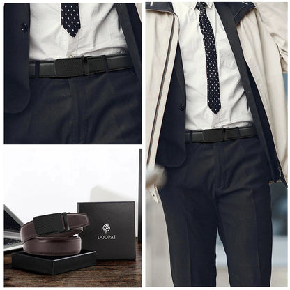 Leather Belt with Automatic Buckle Elegance and Perfect Fit deideas