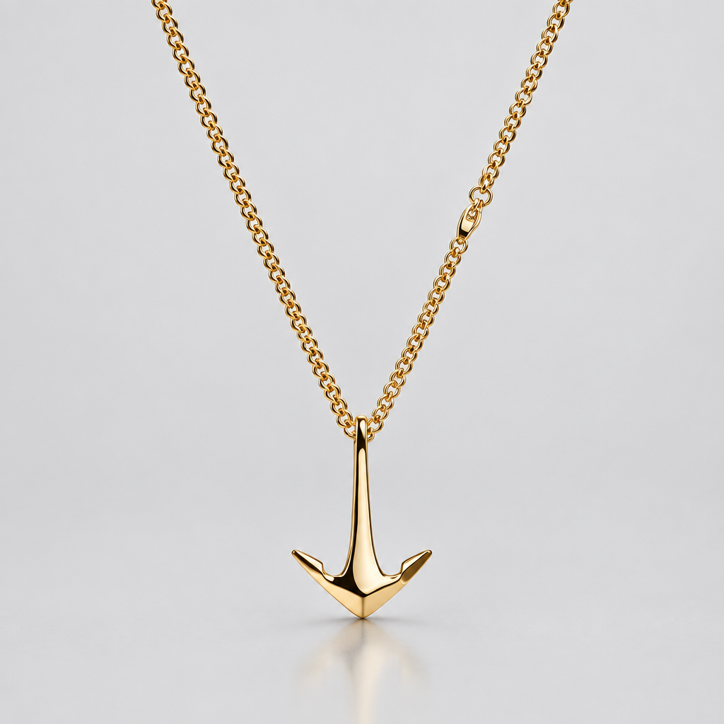 Anchor Pendant Necklace – Stainless Steel, 50–70 cm