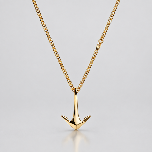 Anchor Pendant Necklace – Stainless Steel, 50–70 cm