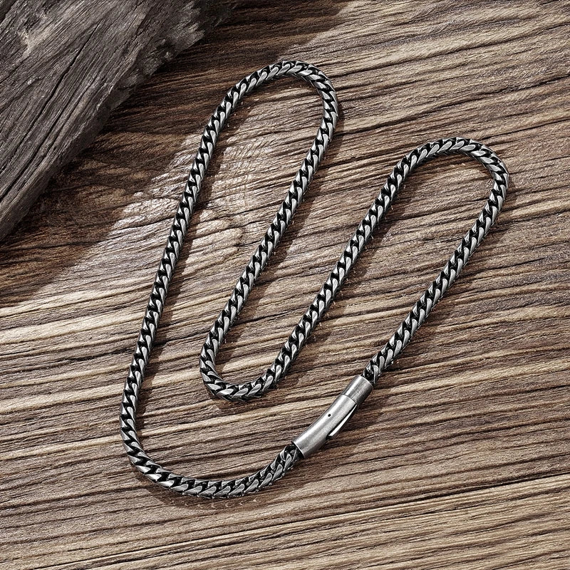 Cuban Link Chain Necklace - Stainless Steel, 6mm, 4 Lengths, Men