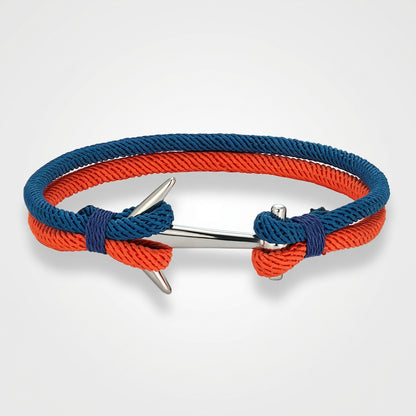 Nautical Steel Double Rope Anchor Bracelet Waterproof, Unisex & Adventure Ready deideas