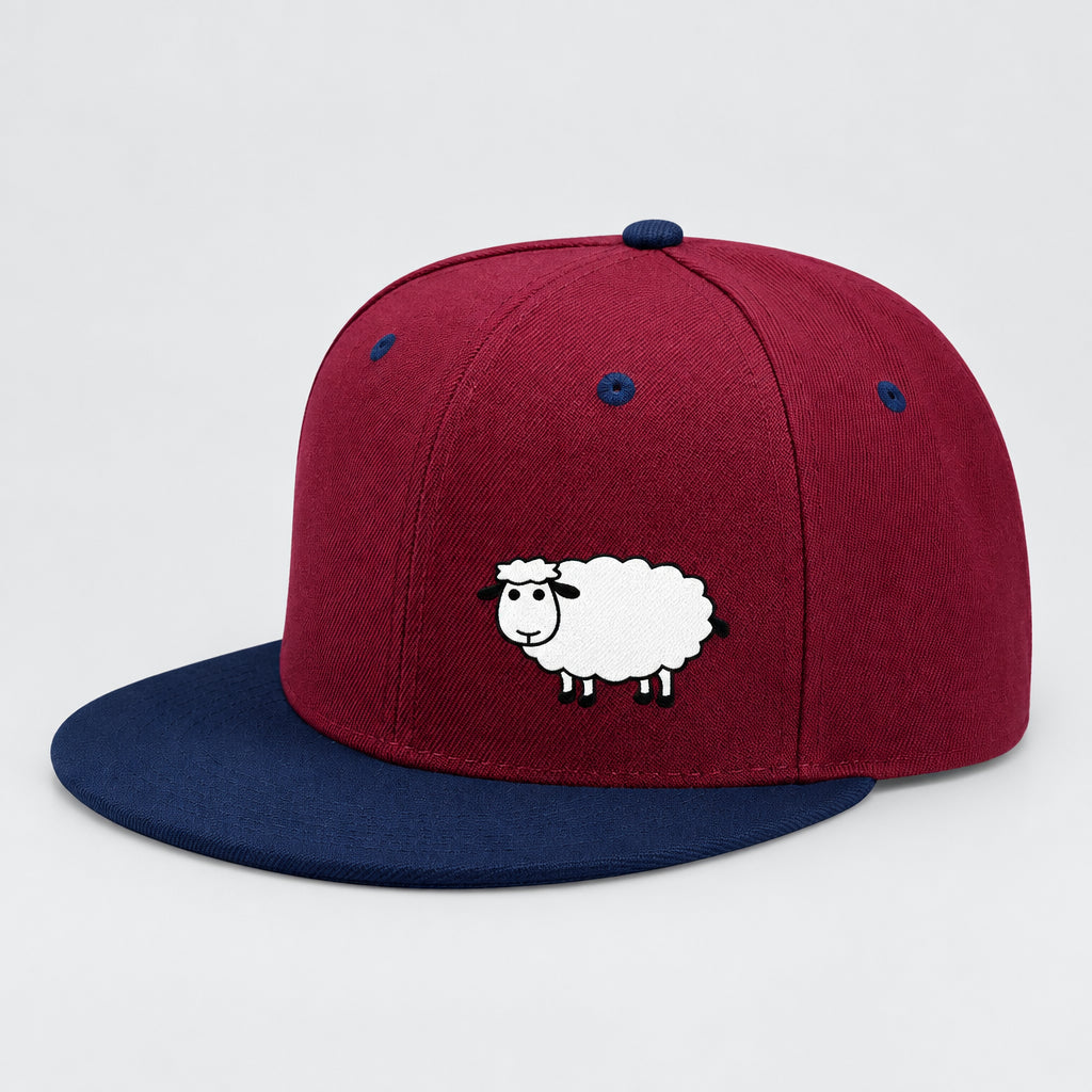 Sheep Graphic Baseball Cap – Adjustable Flat Brim Hat