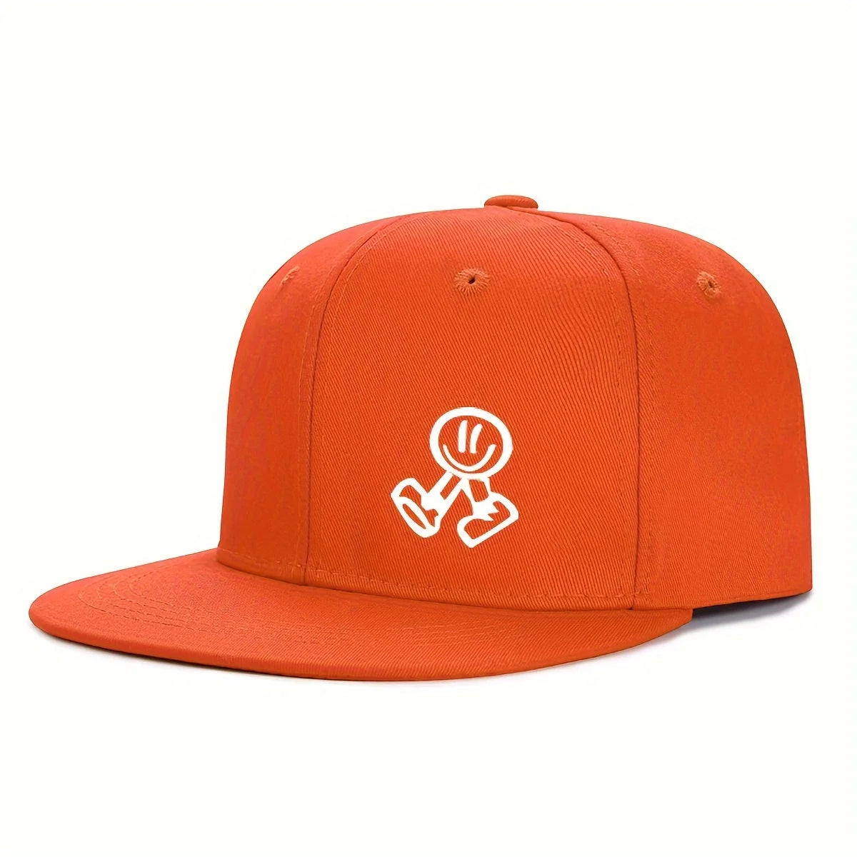 Smiling Character Flat-Brim Cap – Horizon, 16 Colors