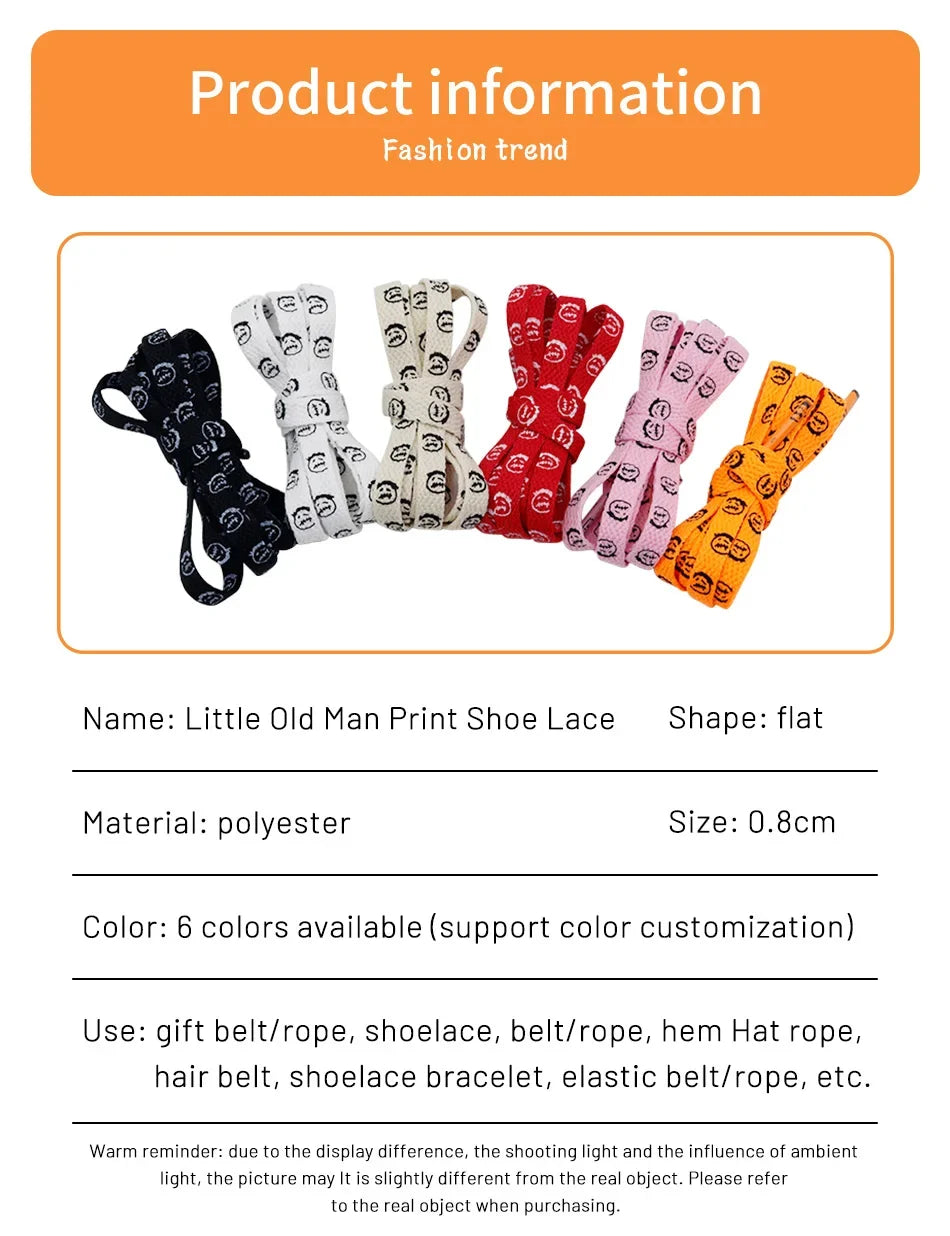 Bandana Graphic Flat Shoelaces – 8 mm, 70–200 cm