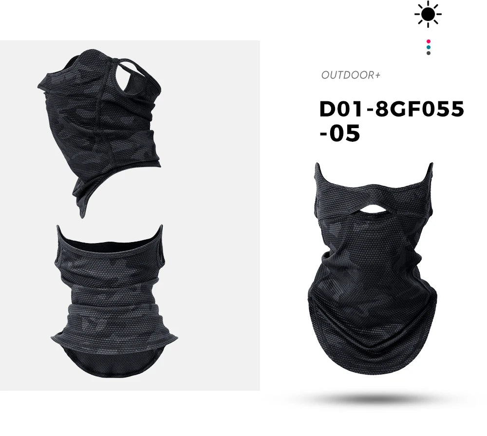 Multi-Way Neck Gaiter with Ear Loops for Outdoor Wear