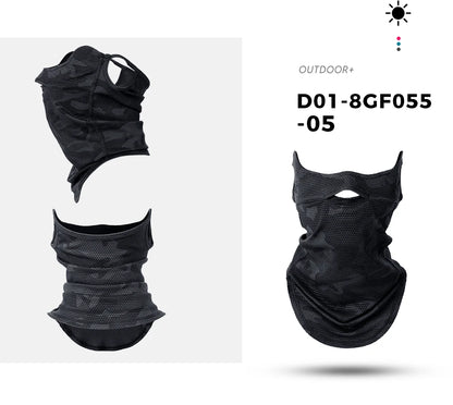 Multi-Way Neck Gaiter with Ear Loops for Outdoor Wear
