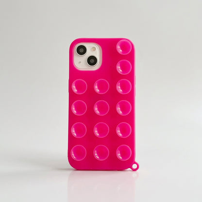 Pink bubble phone case on a white background