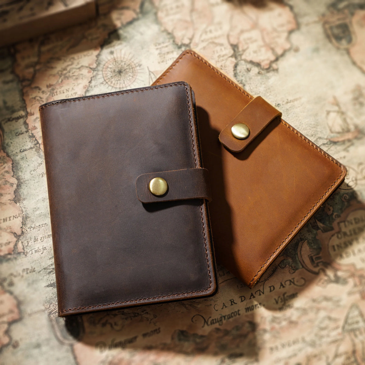 Passport Holder & Card Wallet – Snap Closure, 3 Colors