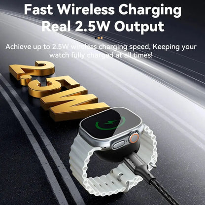 Portable USB type C fast charger for IWatch Series 9 8 7 6 5 Ultra 2 SE deideas