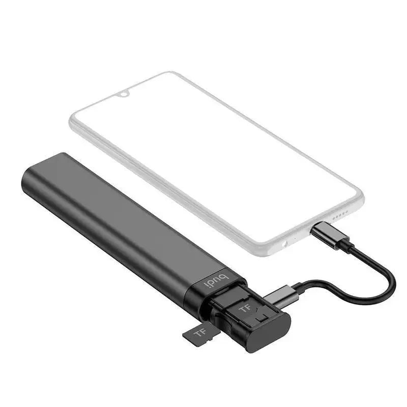 Multi-functional USB C Data Transfer SD TF SIM Cards Storage Box Phone Holder For Laptop deideas