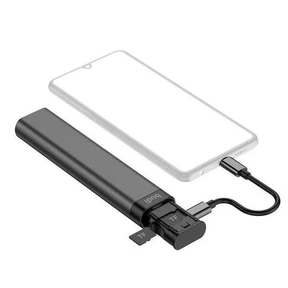 Multi-functional USB C Data Transfer SD TF SIM Cards Storage Box Phone Holder For Laptop deideas
