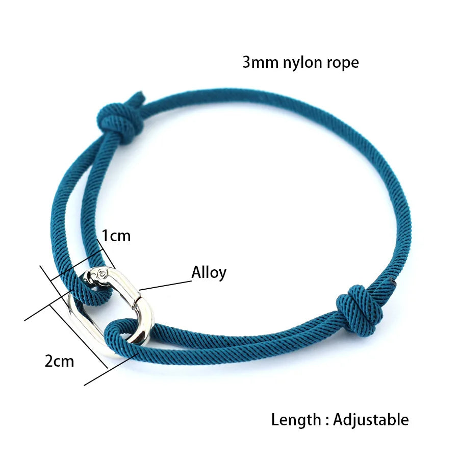 Minimalist Men Rope Bracelet Handmade Sliding Adjustable 3mm Thin String Braslet LGBT Braclet Leisure Accessories Camping Joias deideas