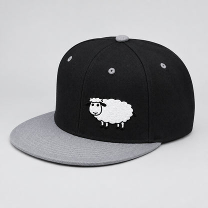 Sheep Graphic Baseball Cap – Adjustable Flat Brim Hat