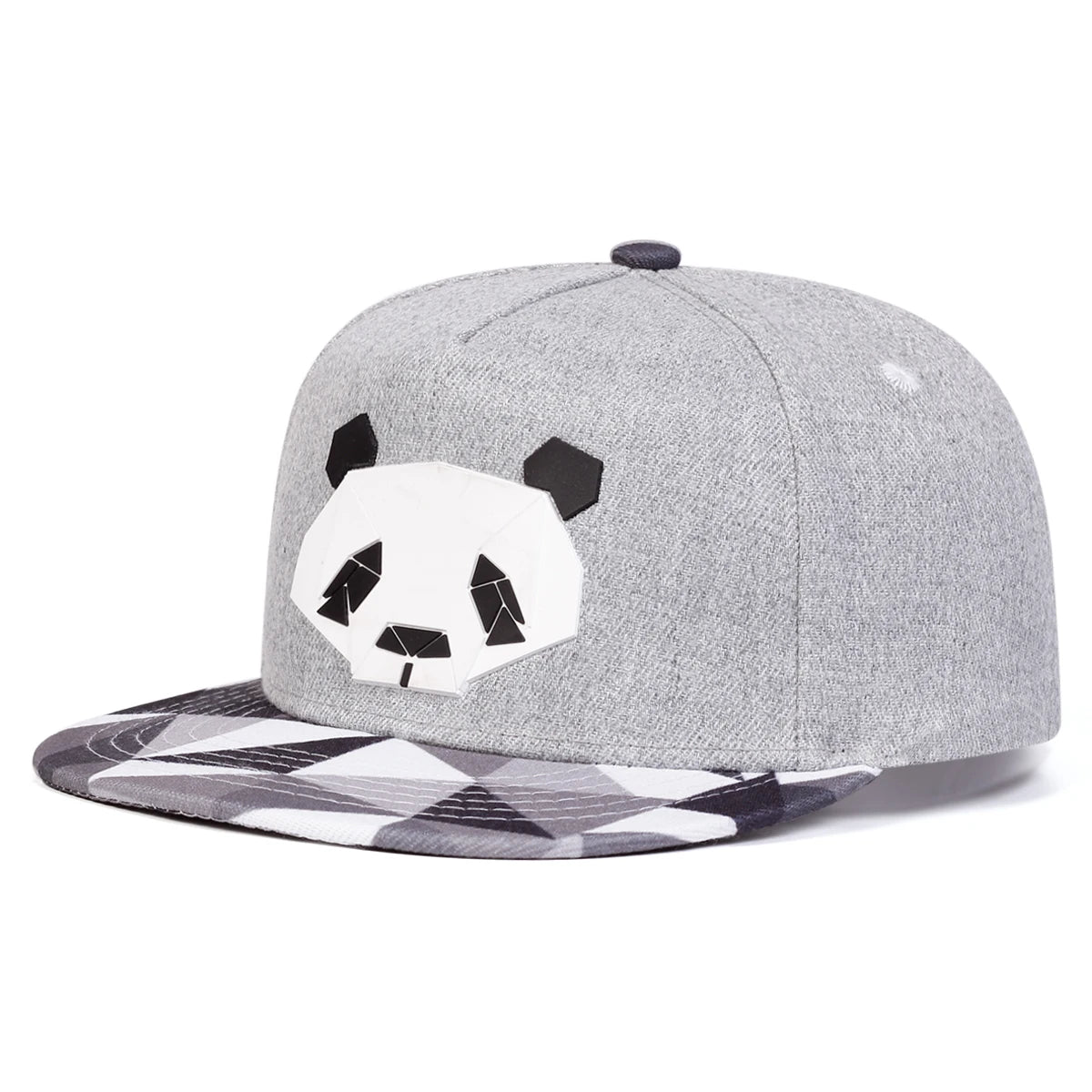 Geometric Panda Cap – Flat Camo Brim, 3 Colors