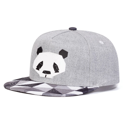 Geometric Panda Cap – Flat Camo Brim, 3 Colors