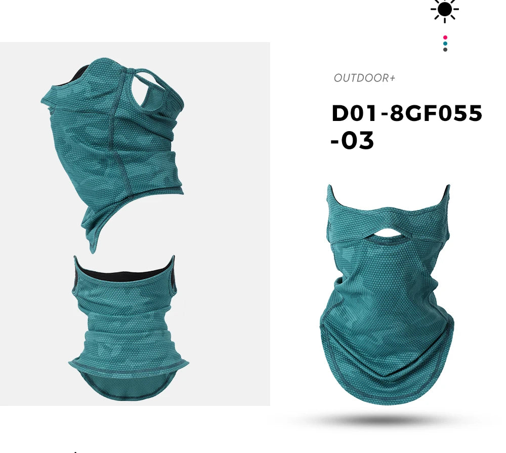 Multi-Way Neck Gaiter with Ear Loops for Outdoor Wear