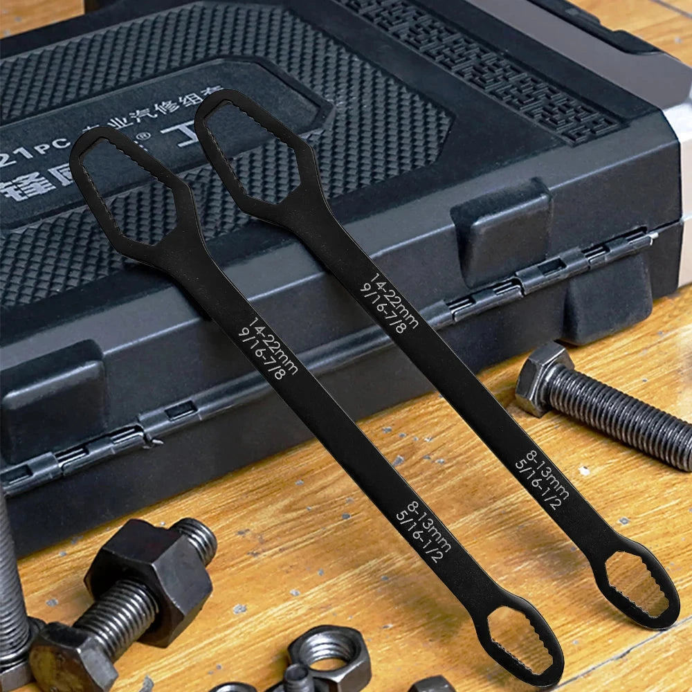 Universal Torx wrench 8-22 mm, adjustable, double head key plate deideas