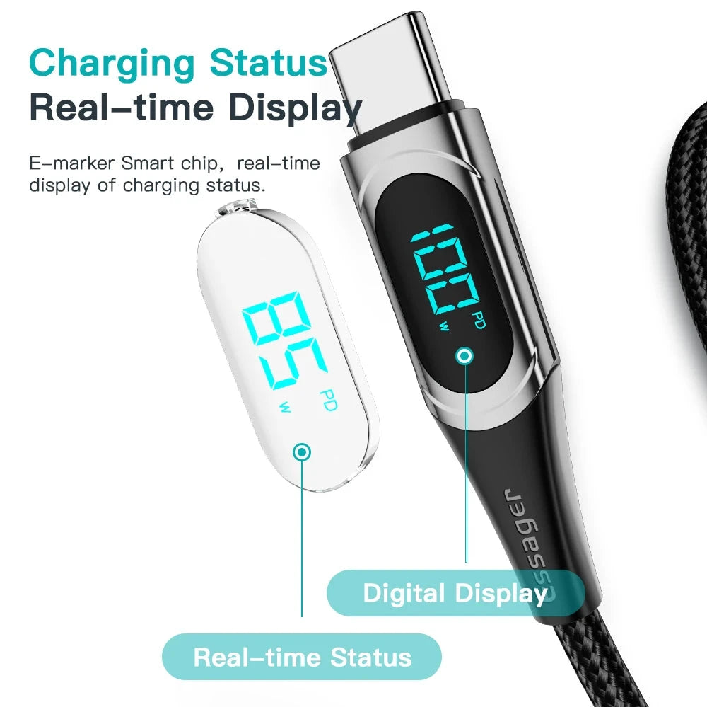 USB-C to USB-C Fast Charging Cable 100W/5A deideas