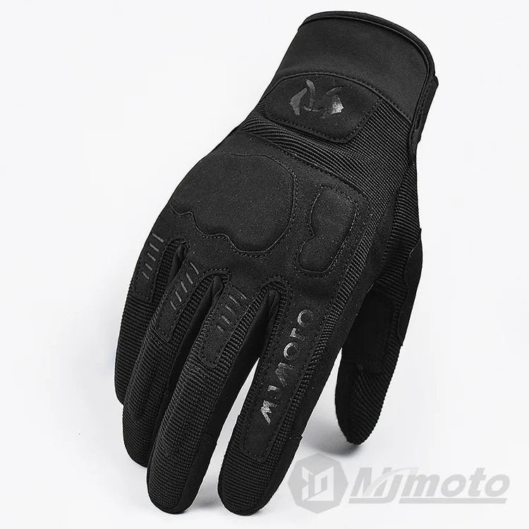 Black glove with brand logo on a white background