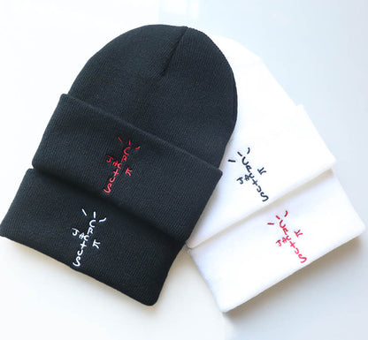 Bandana Graphic Cactus Embroidered Knit Beanie, One Size