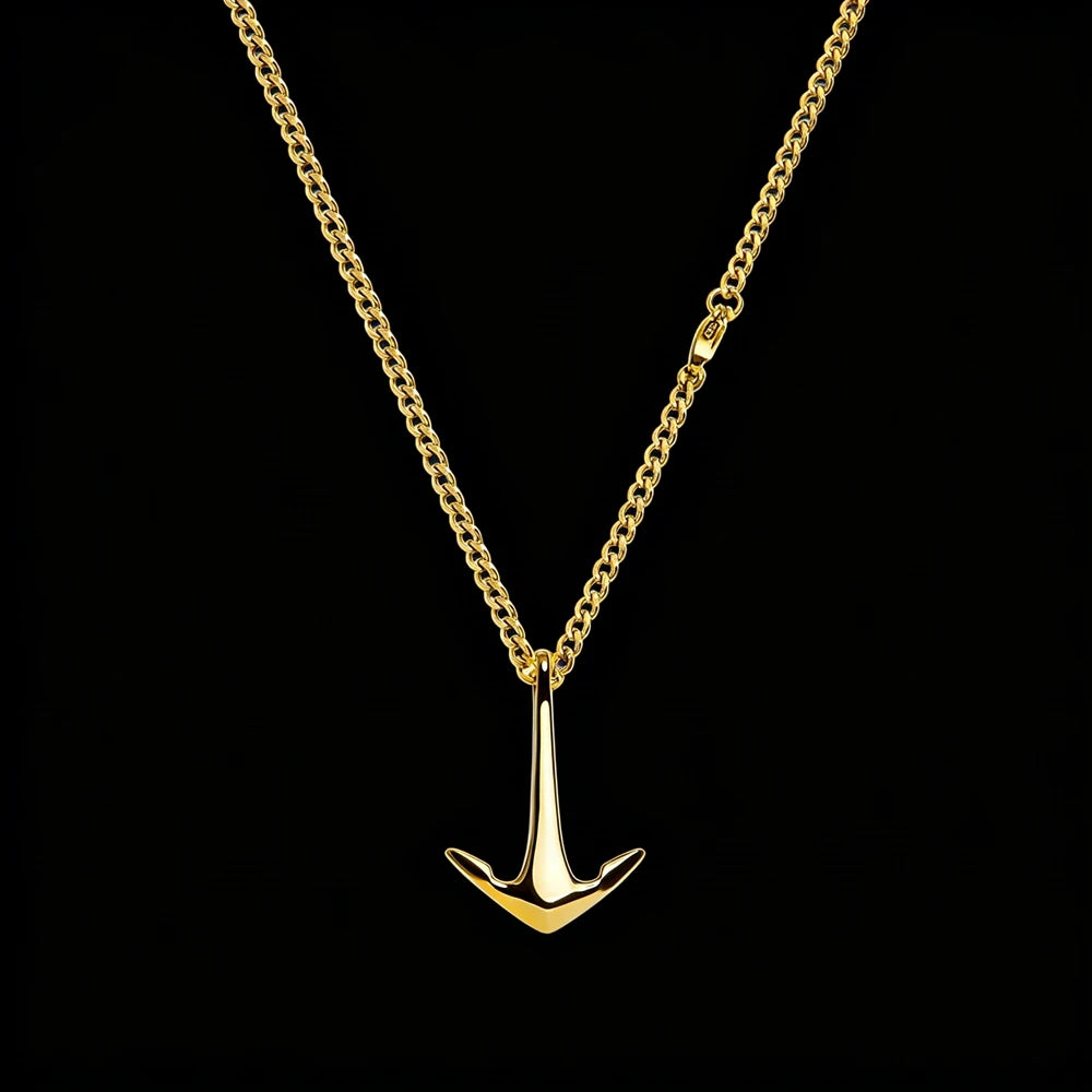 Anchor Pendant Necklace – Stainless Steel, 50–70 cm