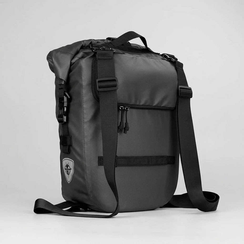Waterproof Bike Pannier Bag 20L Rear Rack Travel & Shoulder Backpack deideas