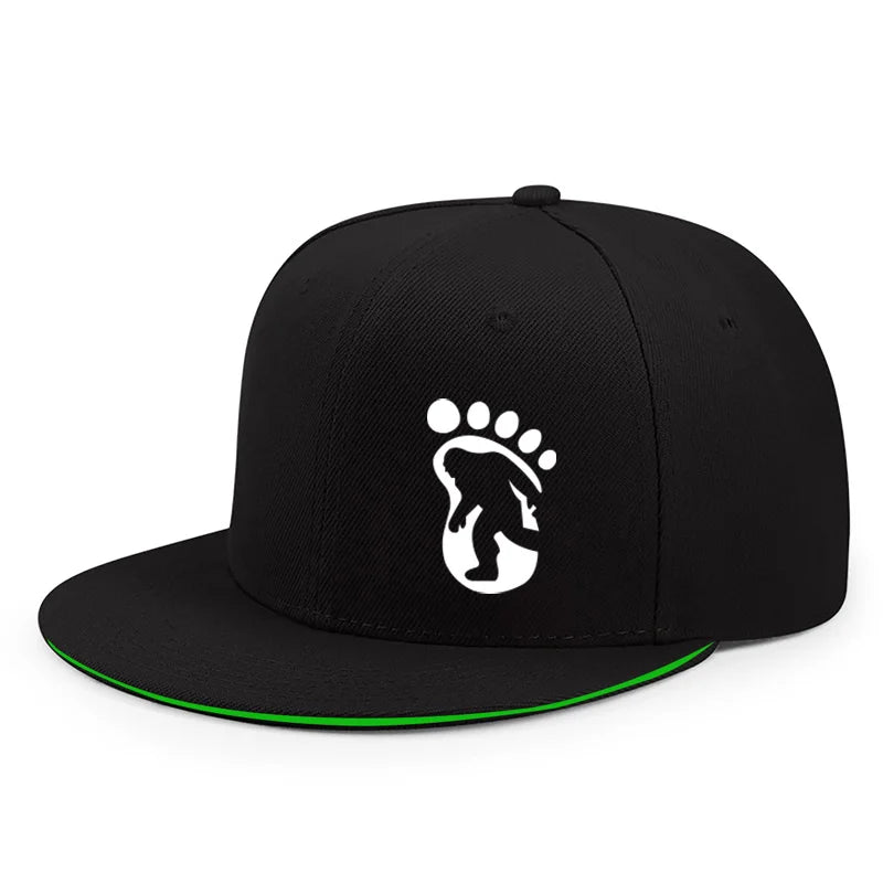 Bigfoot Footprint Flat-Brim Cap – Essence, 5 Trim Colors