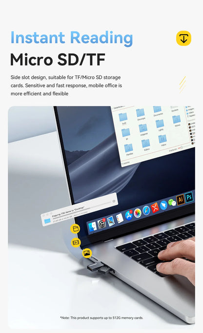 MicroSD Card Reader USB-C & USB 2.0, Dual Interface