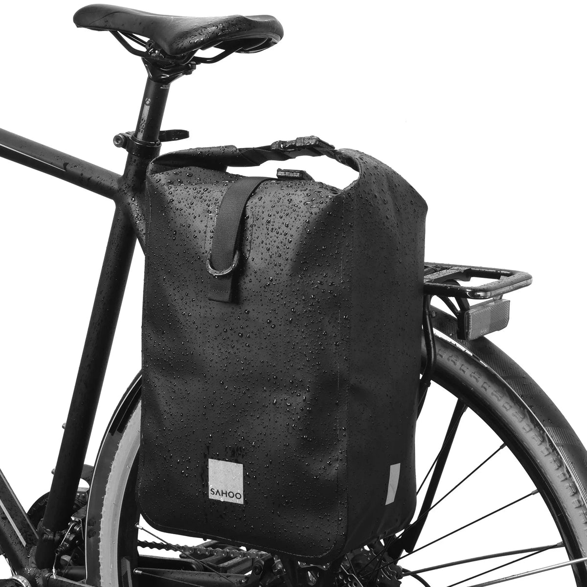 Waterproof Bike Rear Pannier Bag  10L Large Capacity with Reflective Strips deideas